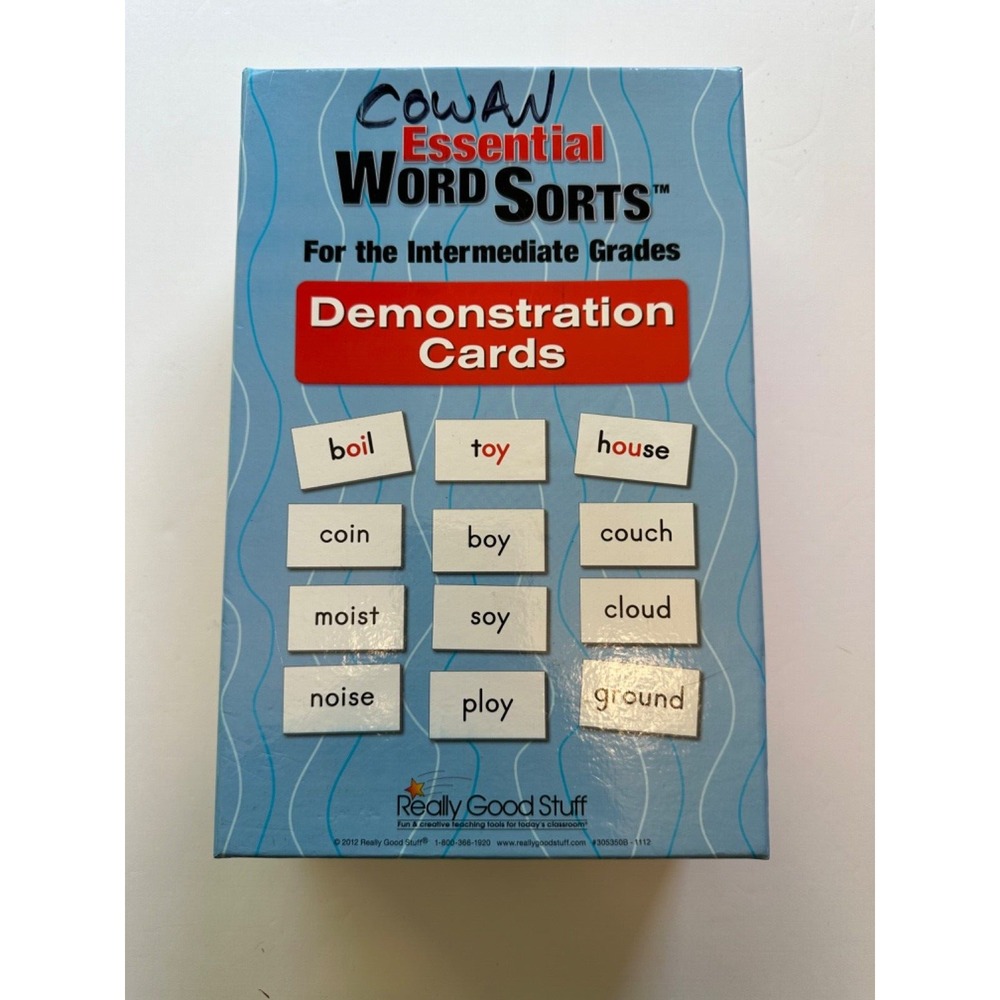 Really Good Stuff Essential Word Sorts Demonstration Cards Intermediate Grades